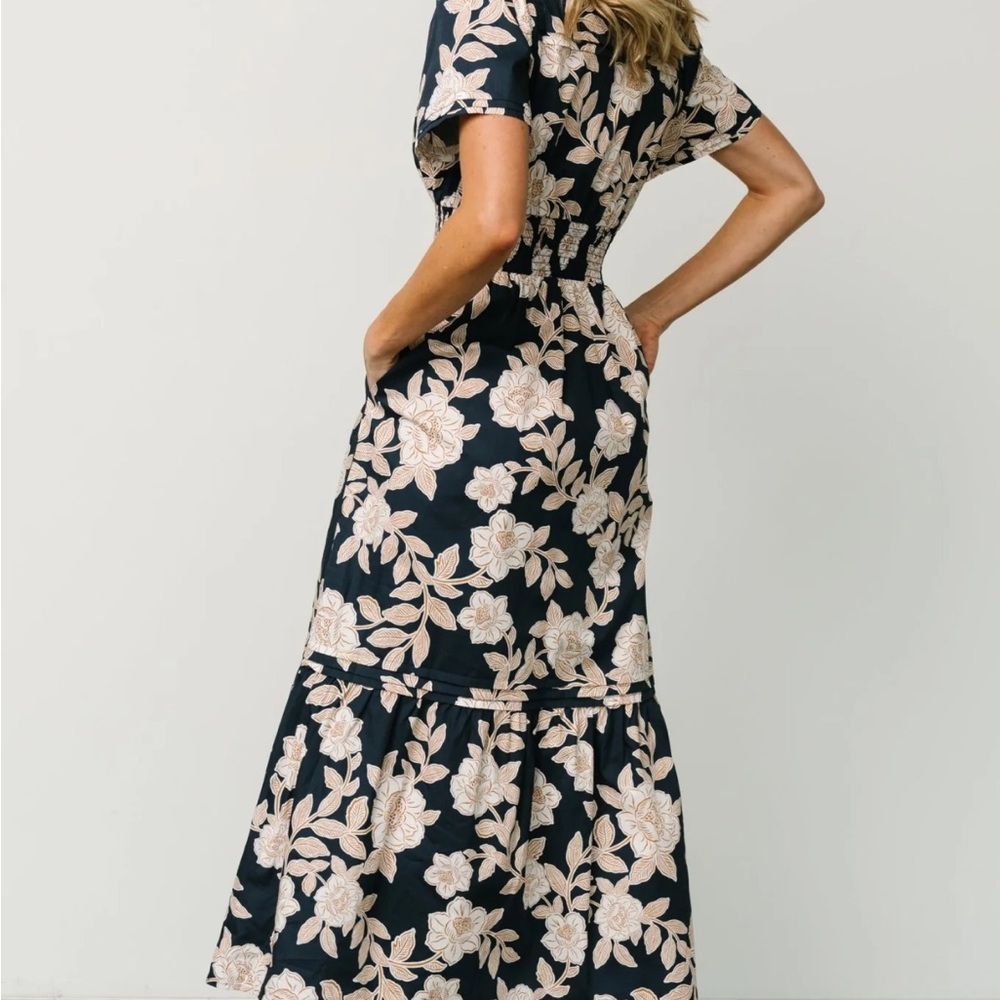 Baltic Born Black and Cream Floral Maxi Dress - Picture 3 of 8